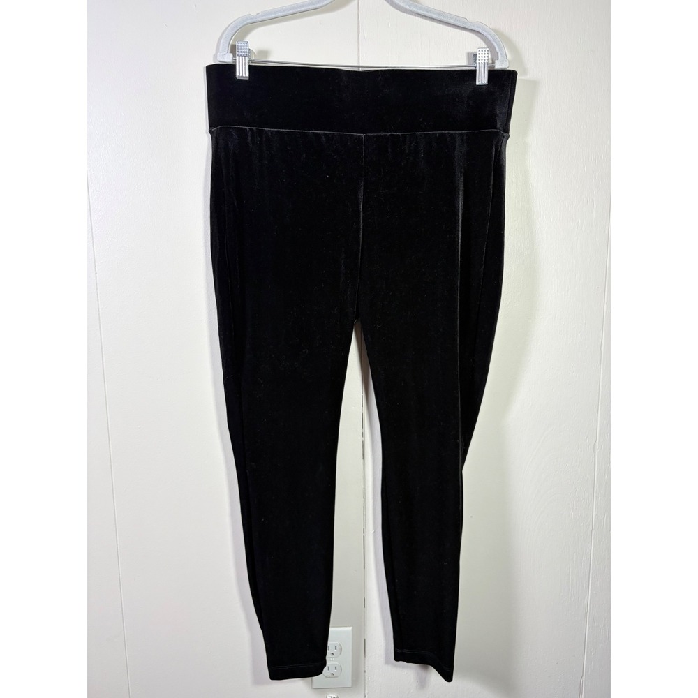 Torrid Black Velvet Pixie Skinny Pants Leggings 1X Gothic Glam Holiday Party